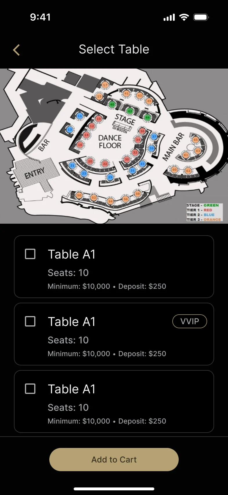 Select your table