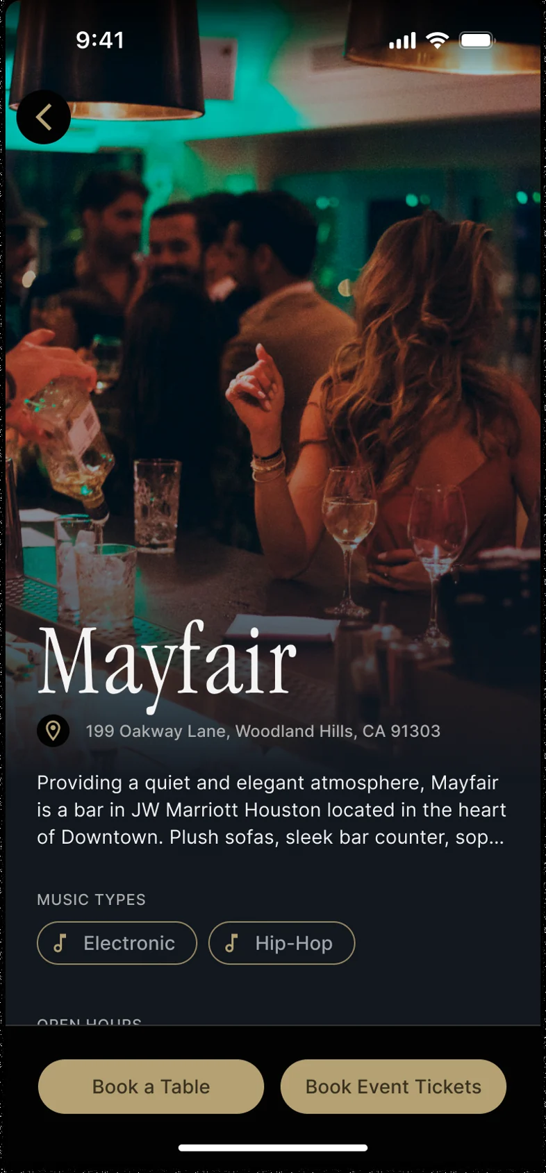 Mayfair venue detail